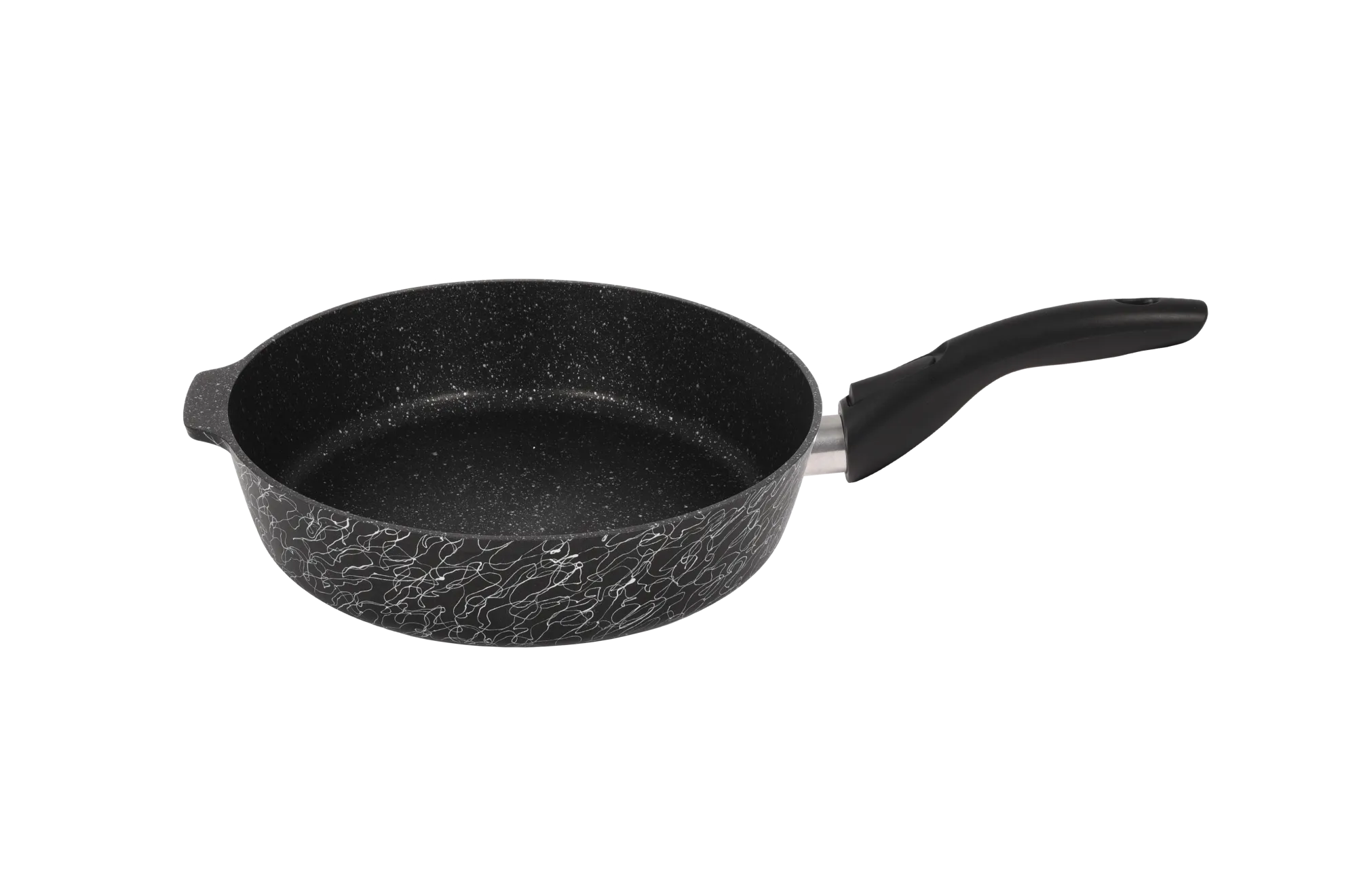 сгчс262а Сковорода 26 см со съёмной ручкой, со стеклянной крышкой Грация (черный серебро) 2 пнг 